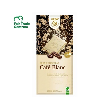 BIO bílá čokoláda s kávou Café Blanc 100 g GEPA